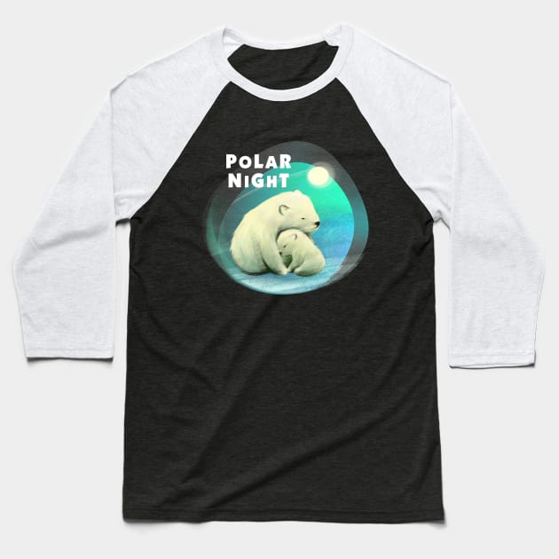 Polar bears on ice floe. Baseball T-Shirt by MadToys